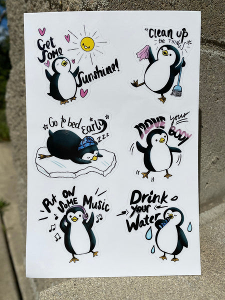 Positive Penguin Sticker Sheet