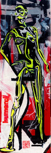AEQEA "Neon Mom. Digital Mother Earth, CGI" painting on canvas