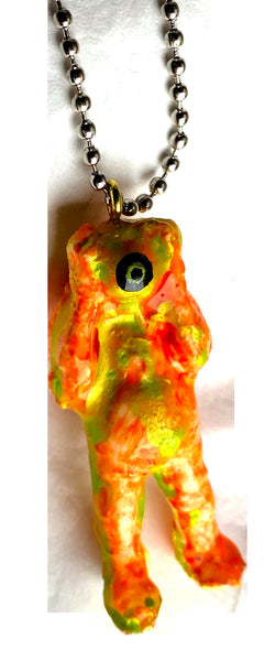Orange You Glad You Rad? OENUN custom resin kaijuwelry resin art toy pendant by AEQEA