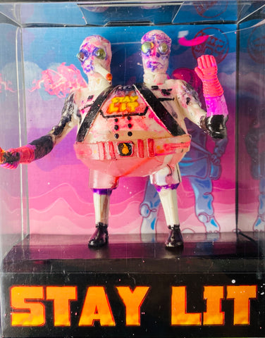 Stay Lit Patrol custom bootleg resin kitbash mashup AEQEA art toy figure