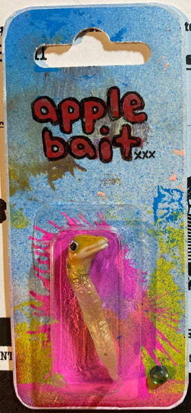 AEQEA Apple Bait Mini Art Toy Mashup on Custom Painted Card