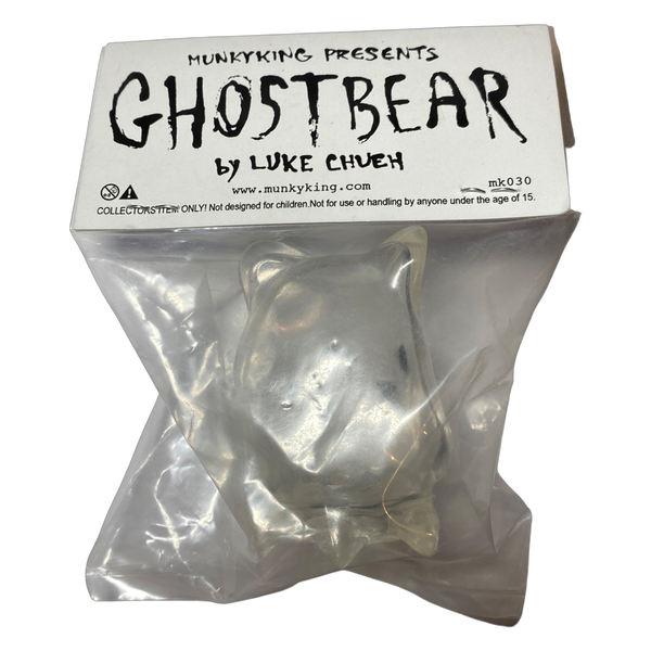 MunkyKing Luke Chueh Ghostbear Sofubi Clear Soft Vinyl Designer Toy Figure
