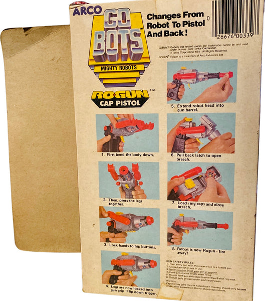 Go Bots Ro-Gun Cap Pistol Robot Figure Arco Vintage 1984