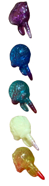 Kaiju Brain Plastic Mini Figure Custom Painted Set of 5
