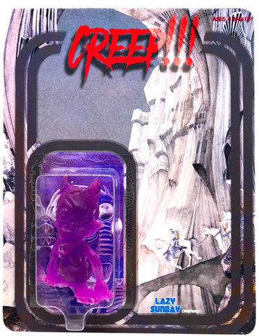 Lazy Sunday Creatures Creep!!! Glowing Resin Toy Art Figure on Custom Card