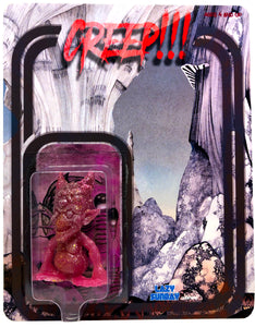 Lazy Sunday Creatures Creep!!! Glitter Resin Toy Art Figure on Custom Card