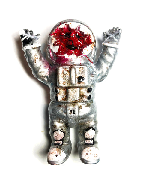 Dead Astronaut Sofubi by Mad Monk Custom Painted AEQEA Edit Space Man Designer Toy Figure