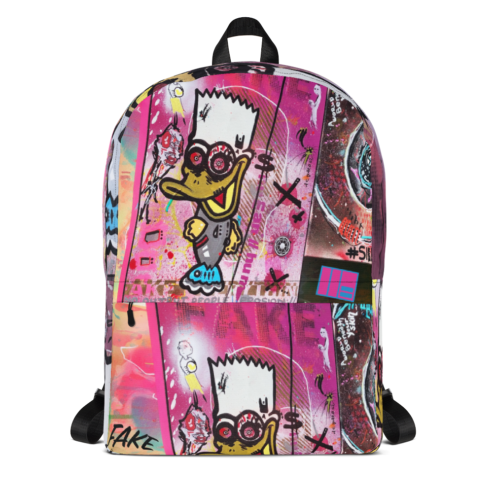 AEQEA Brat Quack Fake Graffiti Streetwear Backpack
