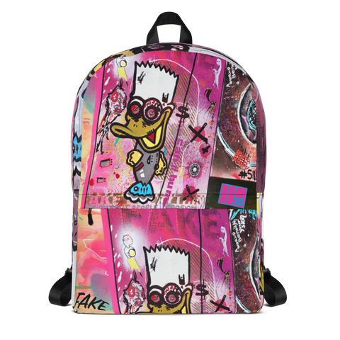 AEQEA Brat Quack Fake Graffiti Streetwear Backpack
