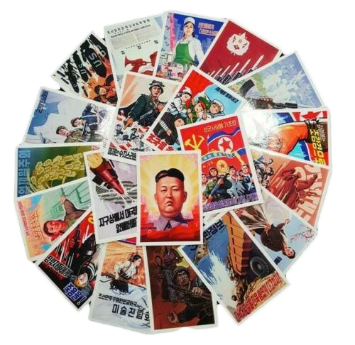 North Korea Propaganda Poster Art Stickers (10 Pack)
