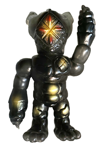 RealxHead Jinja-R Sofubi Black Smoke Gold Metallic Soft Vinyl Figure Designer Toy
