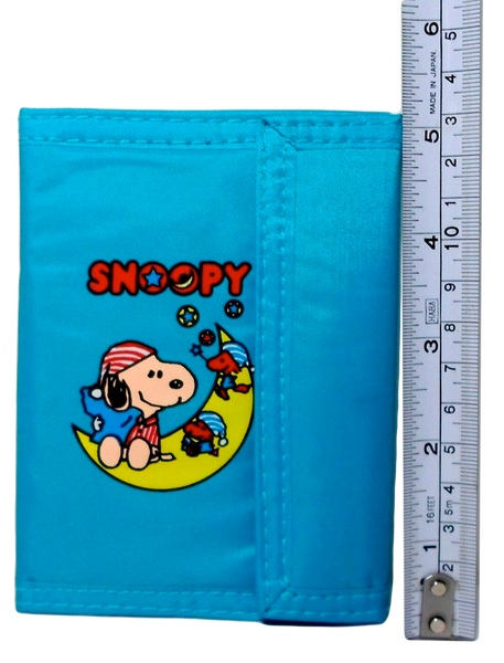 Vintage Bootleg Snoopy Wallet Billfold Blue Knockoff Upside-down Off-Print