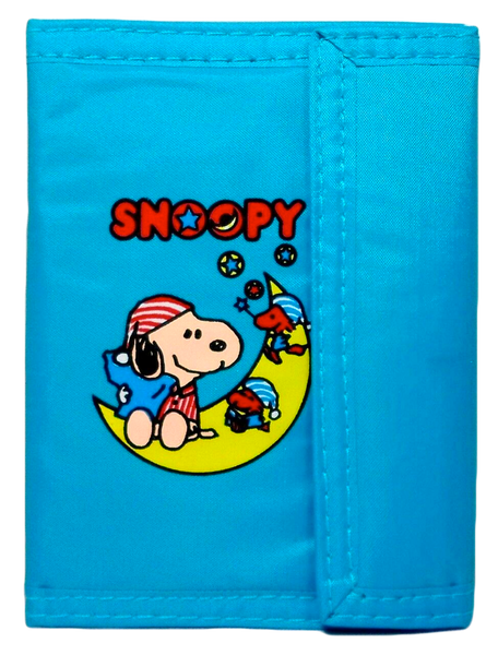 Vintage Bootleg Snoopy Wallet Billfold Blue Knockoff Upside-down Off-Print
